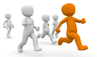 달리기 시합을 그린 그림