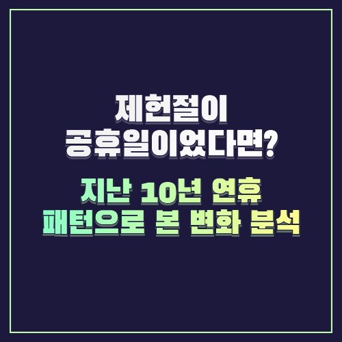 제헌절이 공휴일이었다면? 지난 10년 연휴 패턴으로 본 변화 분석