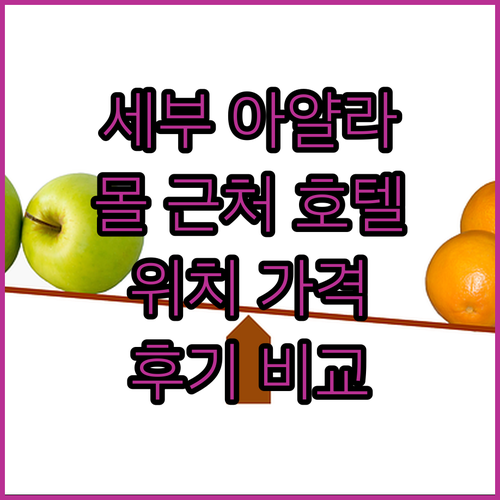 세부 아얄라몰 근처 호텔 위치 가격 