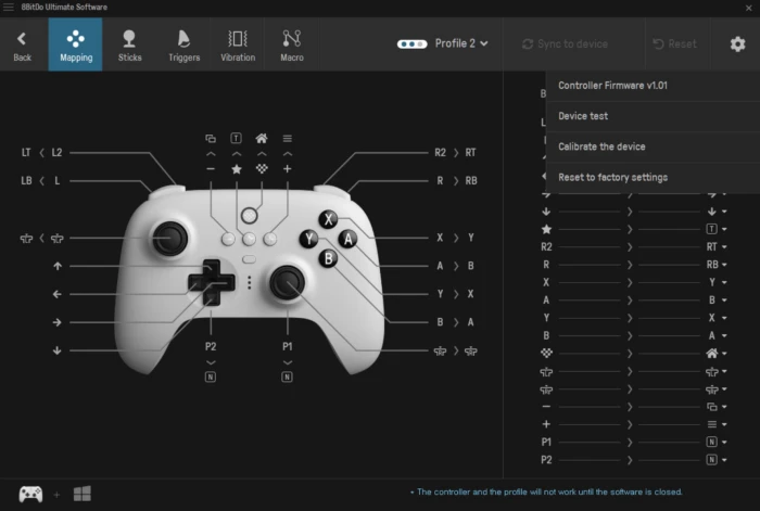 8Bitdo 얼티밋 키매핑
