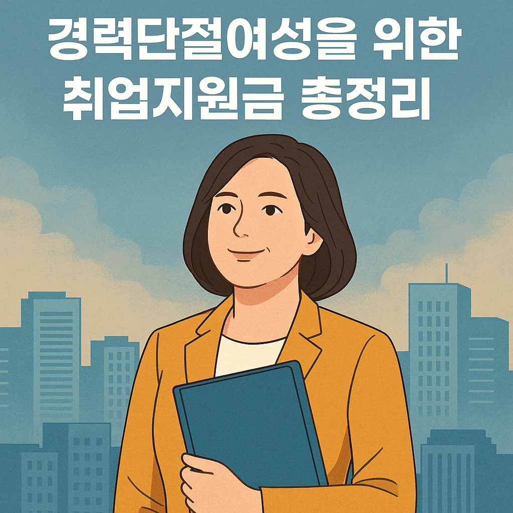 경력단절여성을 위한 취업 지원금 포스터이미지