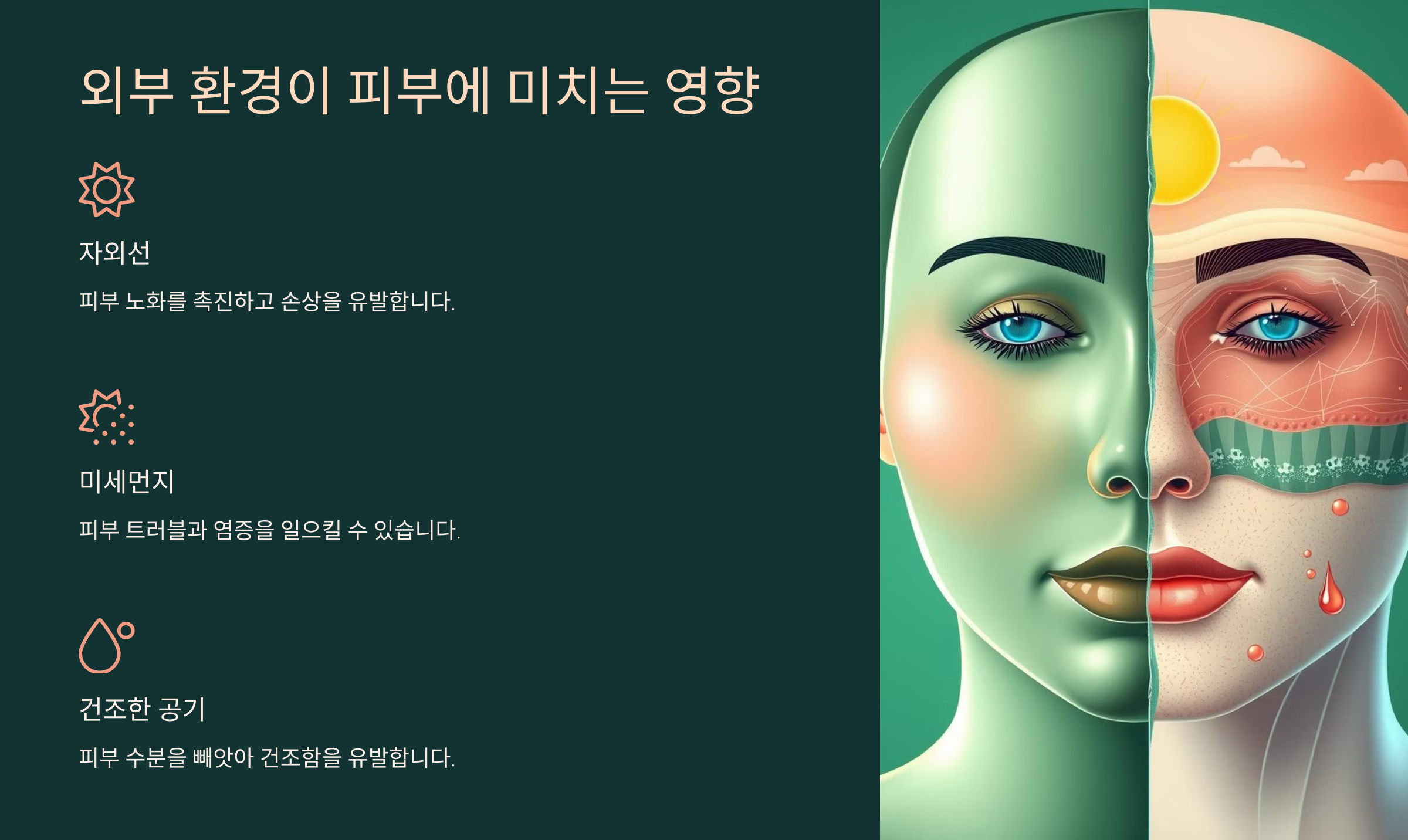 외부 환경이 피부에 미치는 영향