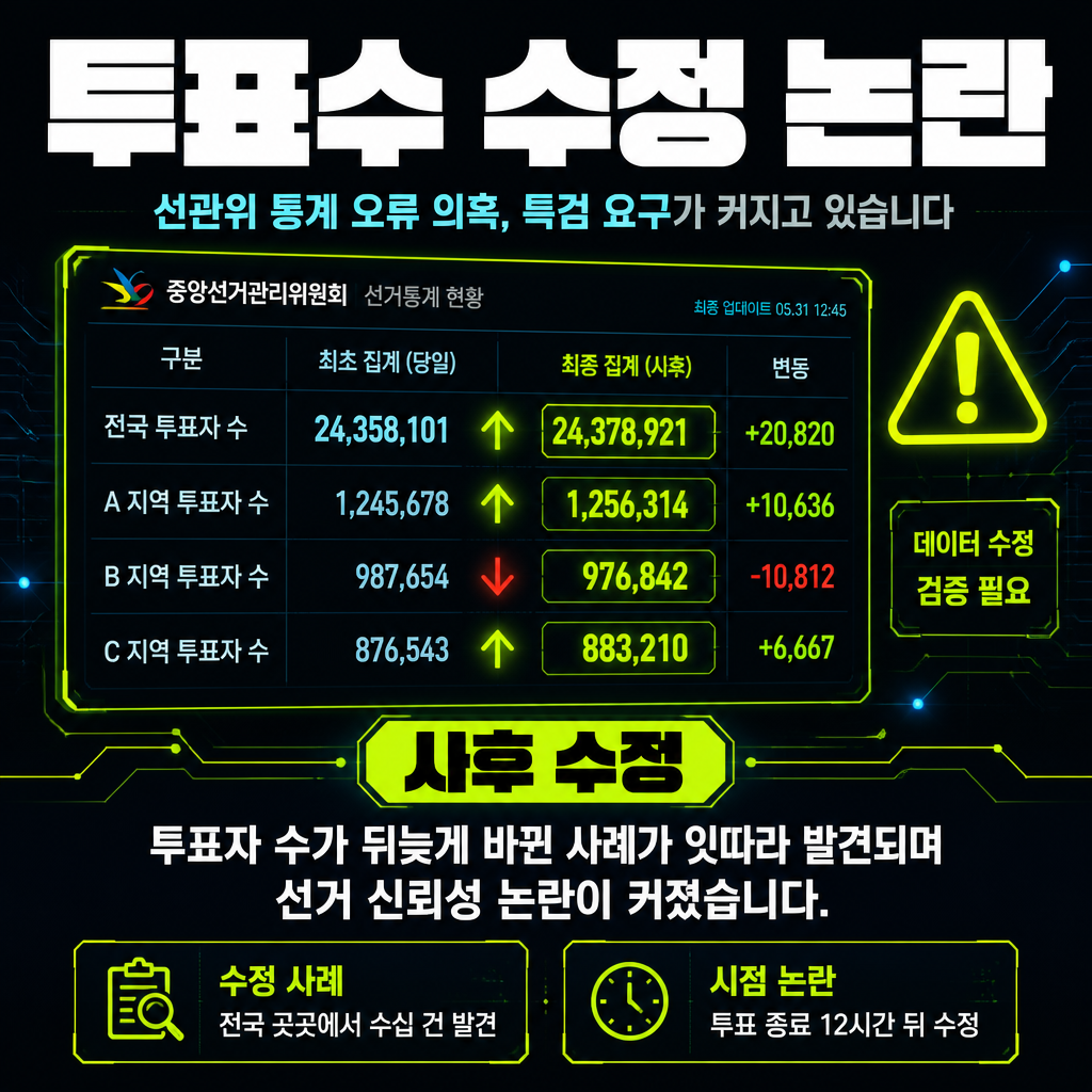 투표수 수정 논란