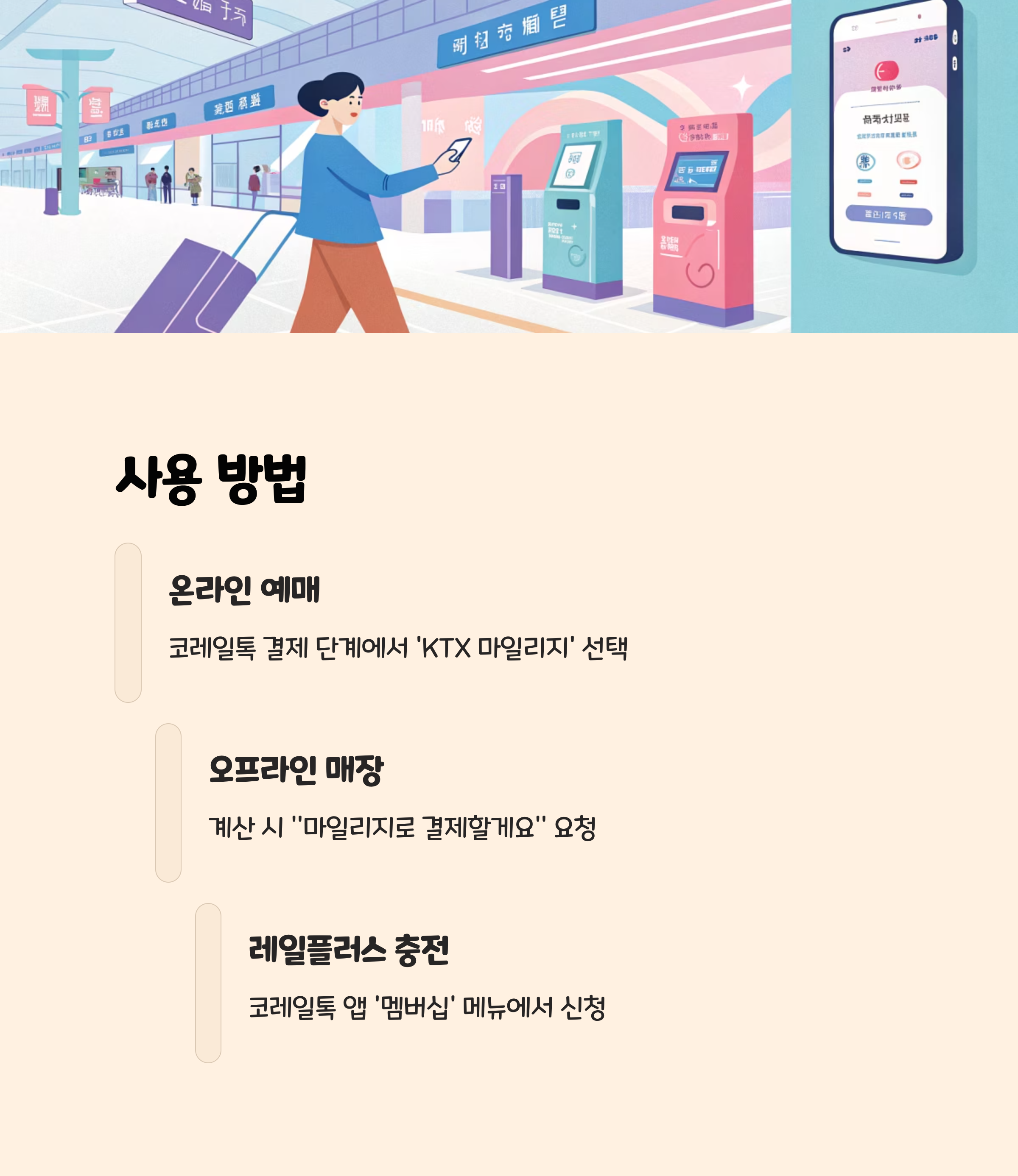 💯 KTX 마일리지, 어떻게 사용하나요?