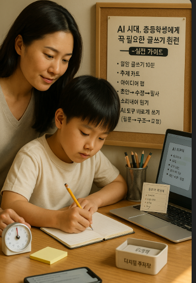 AI 시대, 초등학생에게 꼭 필요한 글쓰기 훈련법 – 실천 가이드