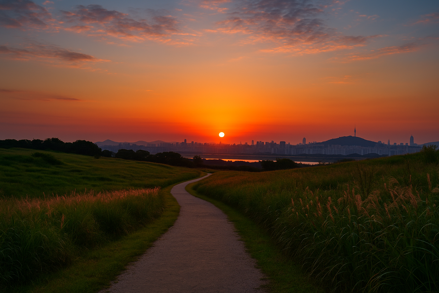 노을 공원 야경