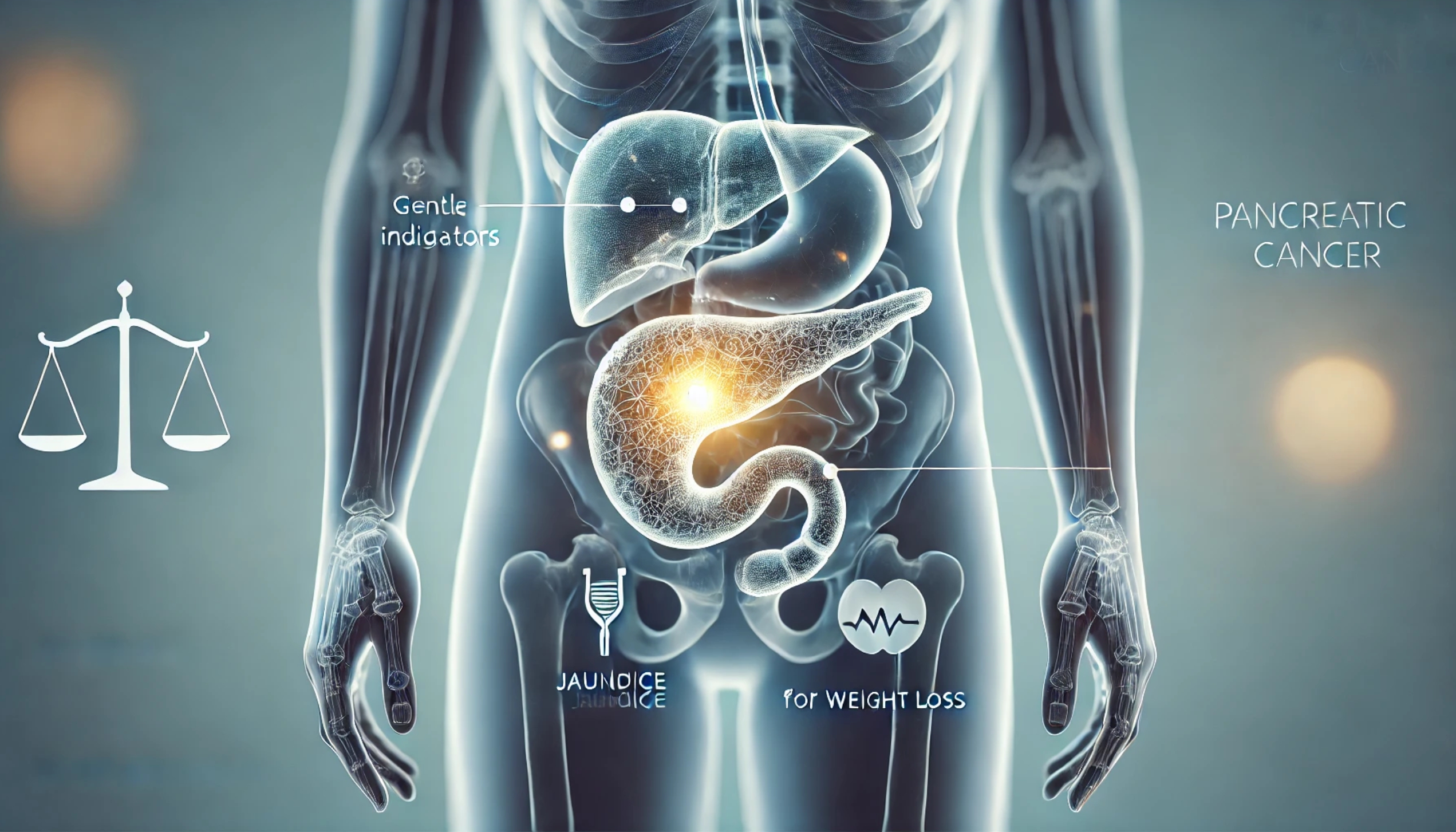 췌장암이 몸에 보내는 신호를 묘사한 사진