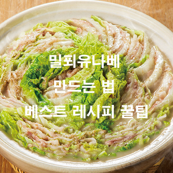 밀푀유나베 만드는 법 베스트 레시피 꿀팁