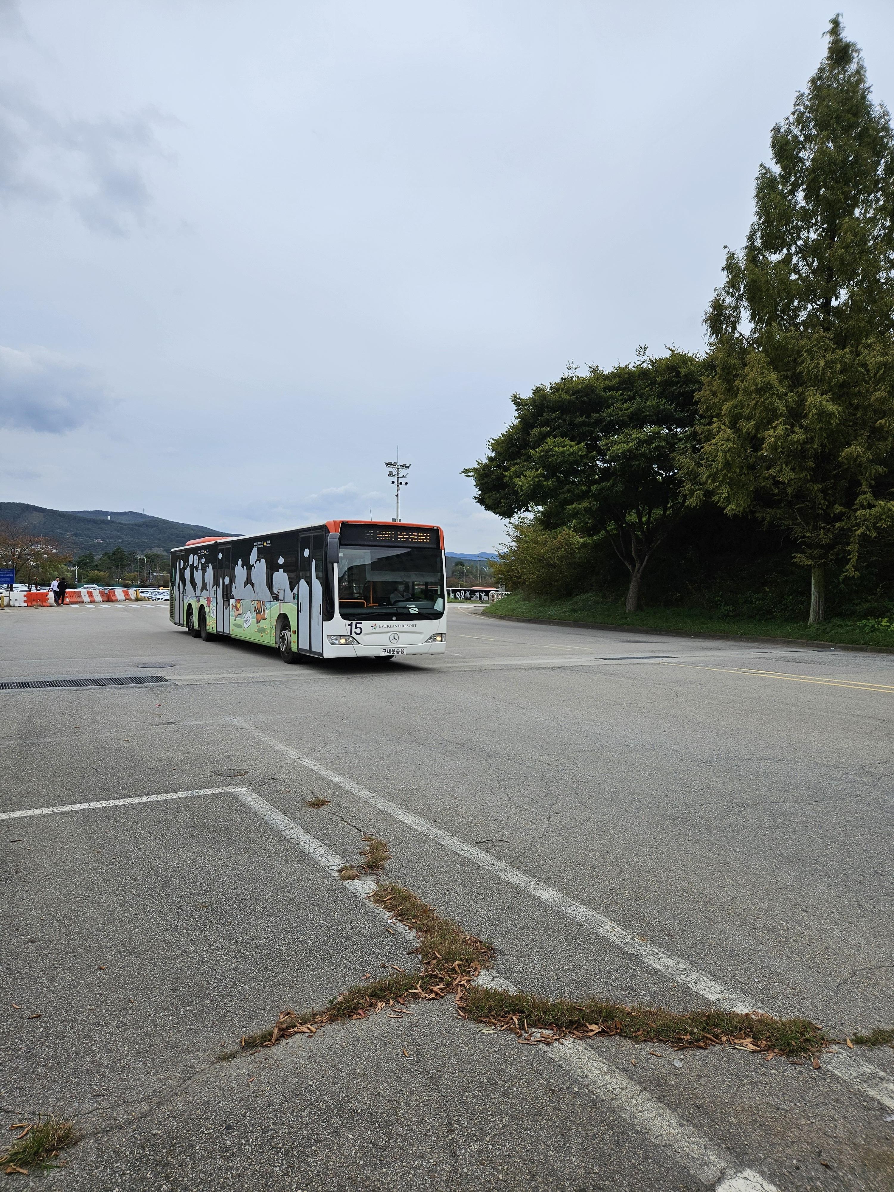 에버랜드1A주차장 버스 운영