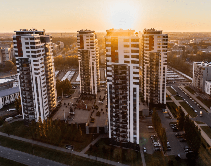 고층 아파트가 늘어선 주거 단지