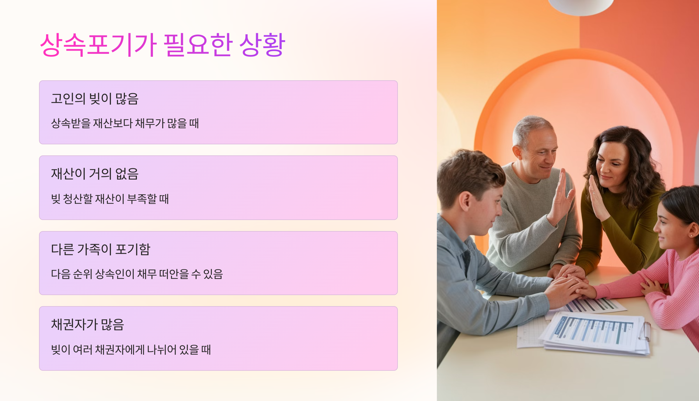 ❌ 상속포기가 필요한 상황