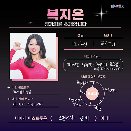 미스터트롯3 참가자 복지은