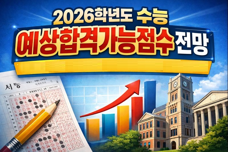 2026학년도 수능 예상합격가능점수 전망
