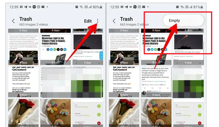 핸드폰 휴지통 비우기3