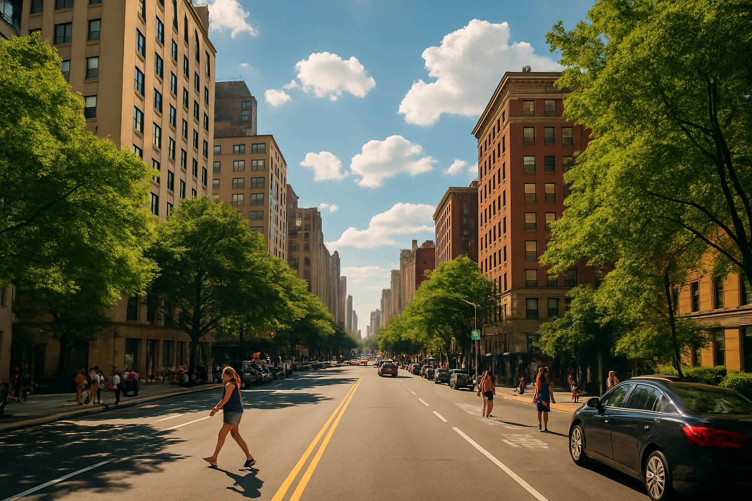 여름철 한낮 도심 관련 사진