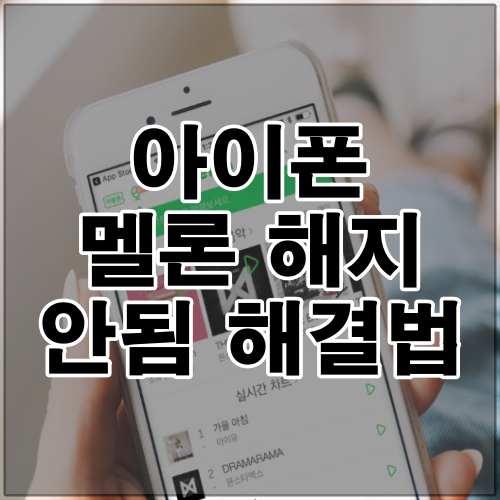 아이폰 멜론 해지 안됨