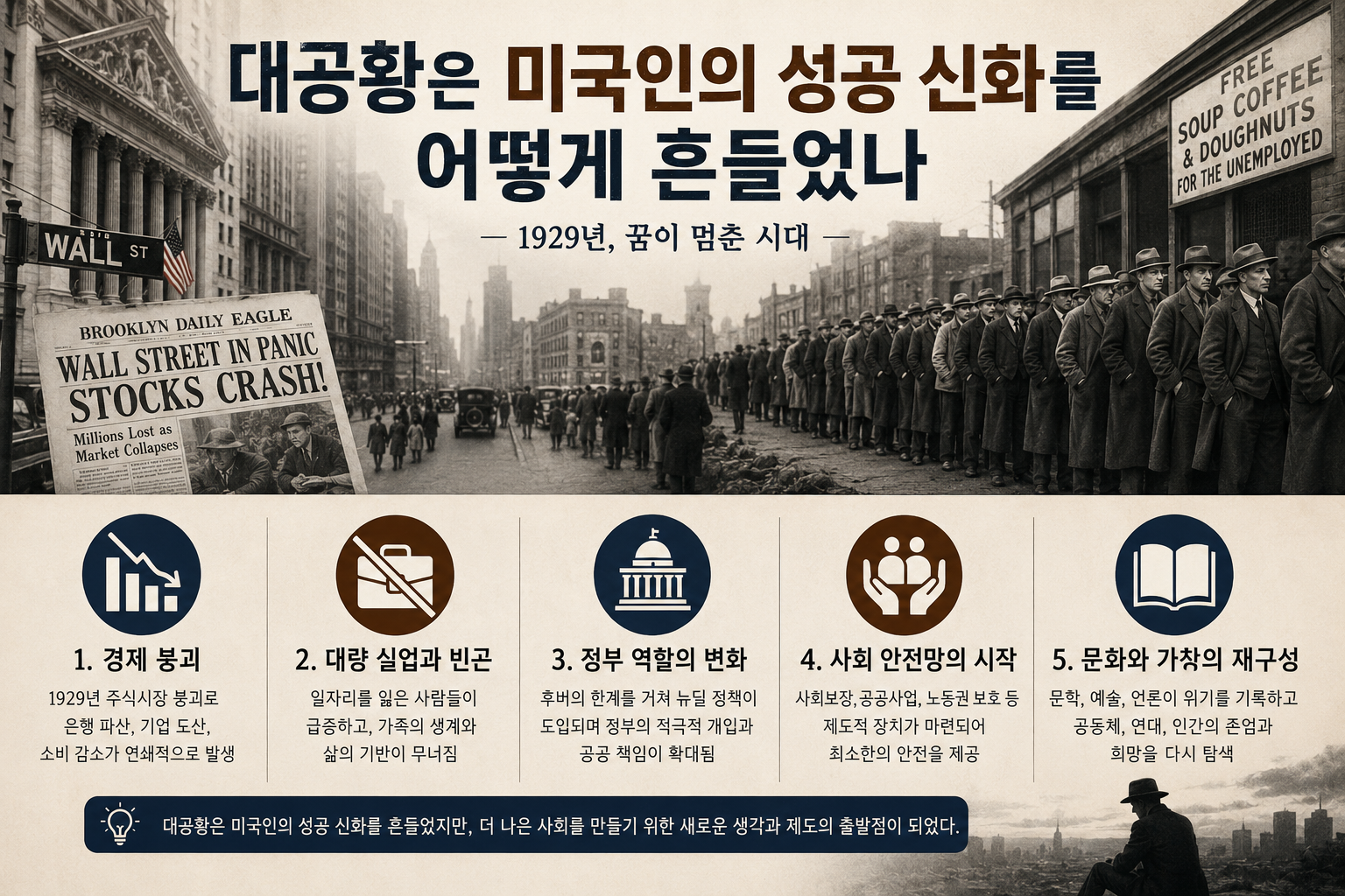대공황은 미국인의 성공 신화