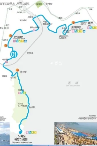 해파랑길 지도 한눈에 보기 해파랑길 1코스 2코스 포토스팟 주의사항 총정리_6