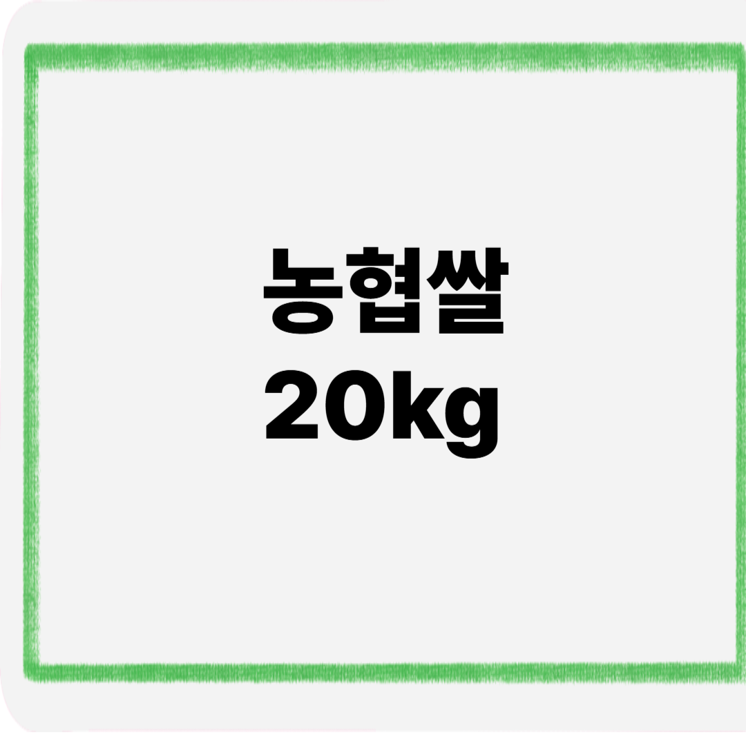 농협쌀20kg
