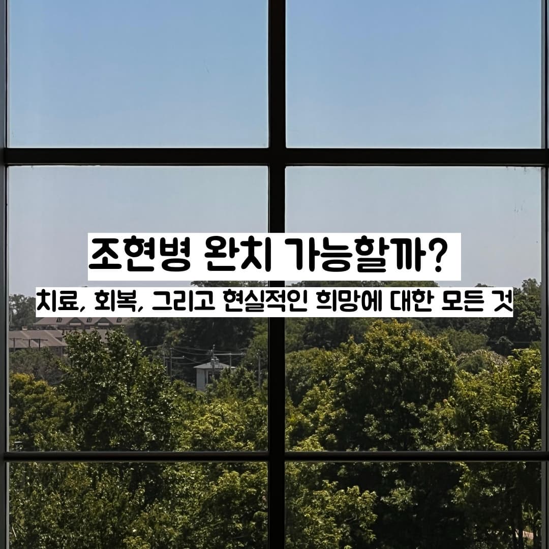 조현병 완치 가능할까? &ndash; 치료, 회복, 그리고 현실적인 희망에 대한 모든 것
