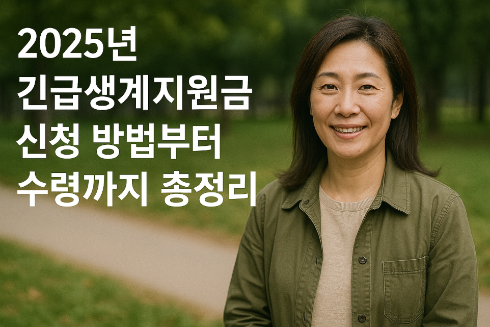 2025년 긴급생계지원금 신청 방법부터 수령까지 총정리