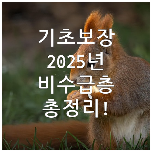 2025 서울형 기초보장제도: 비수급..