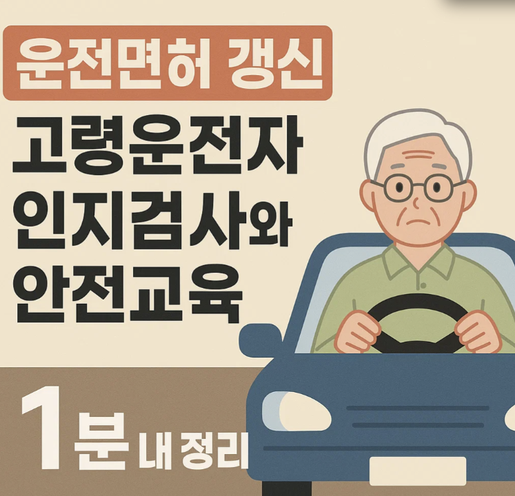 운전면허 갱신 고령운전자 인지검사와 안전교육 1분내 정리