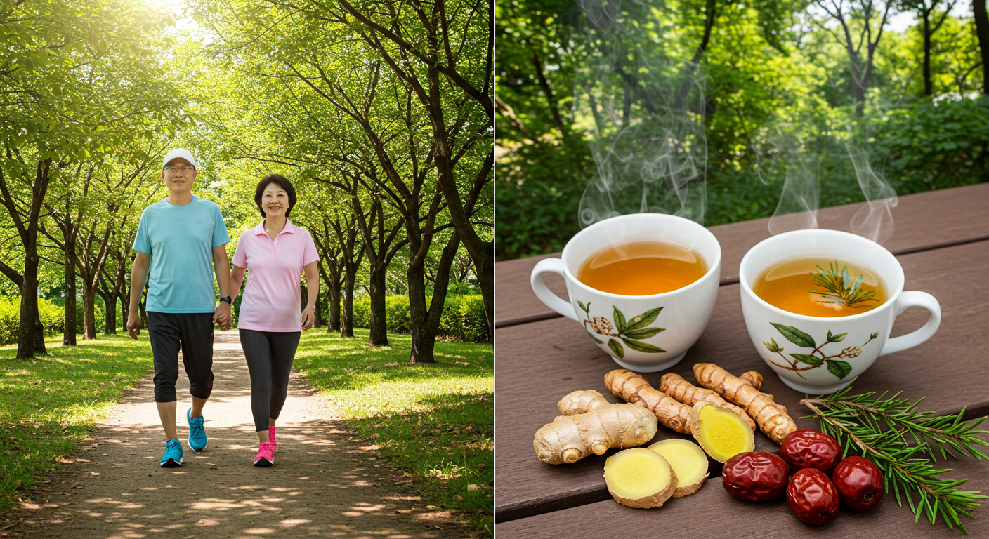 무릎 관절에 좋은 걷기 운동법과 민간요법 차 10가지