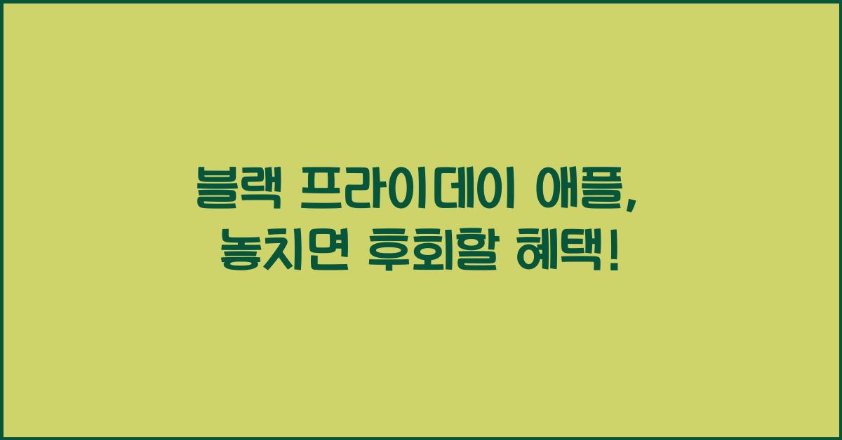 블랙 프라이데이 애플