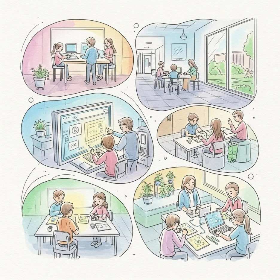 미래 교육의 모습을 상상하는 학습 공간