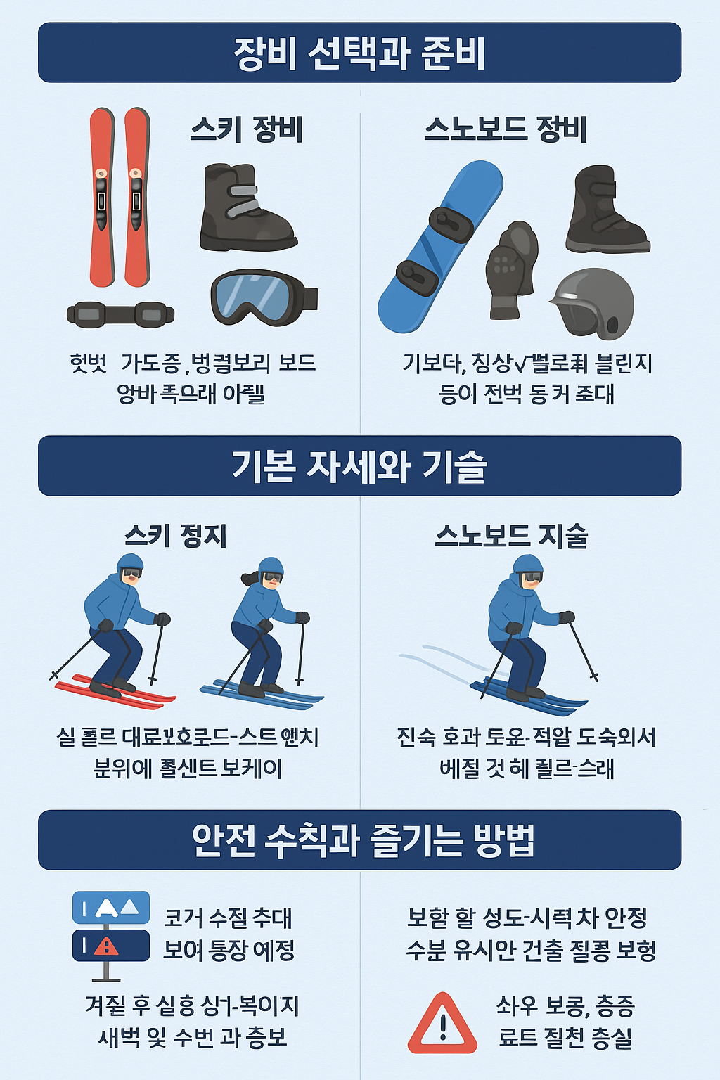 겨울 스포츠(스키·스노보드) 가이드 – 초보자부터 즐기는 완벽한 방법