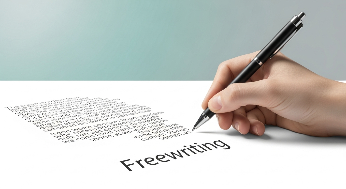 프리라이팅의 핵심인 ‘생각의 흐름’을 시각화한 이미지