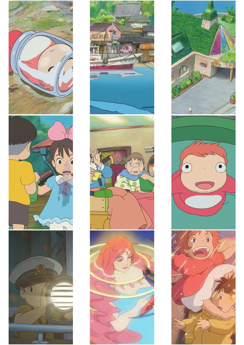 벼랑위의 포뇨 배경화면, 지브리 컴퓨터 아이패드 아이폰 고화질