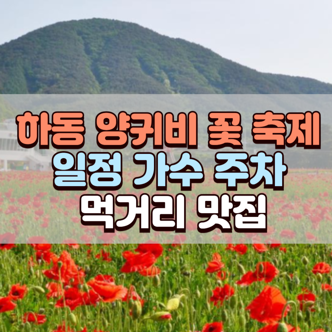 하동 양귀비 꽃 축제
