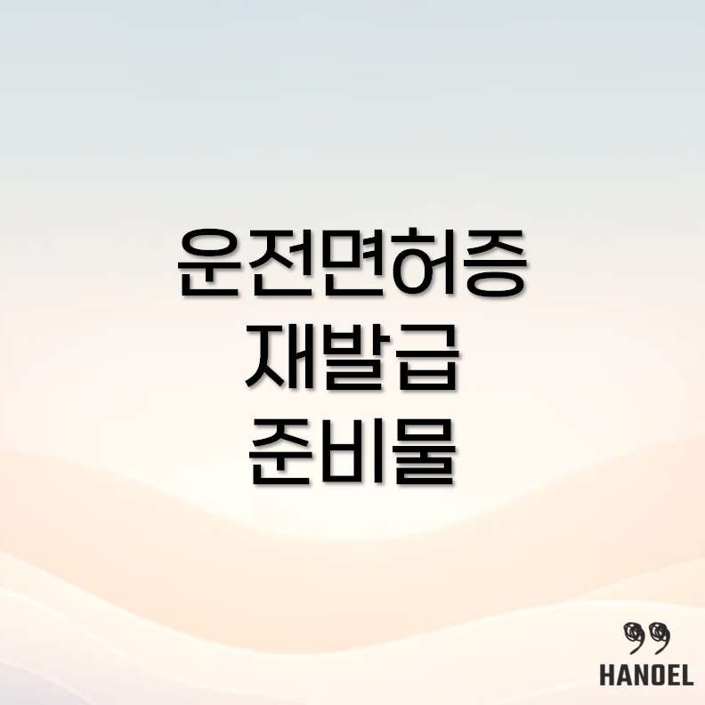 운전면허증 재발급