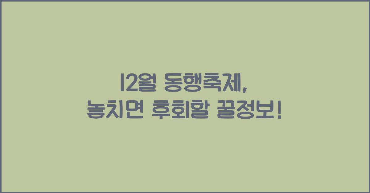12월 동행축제