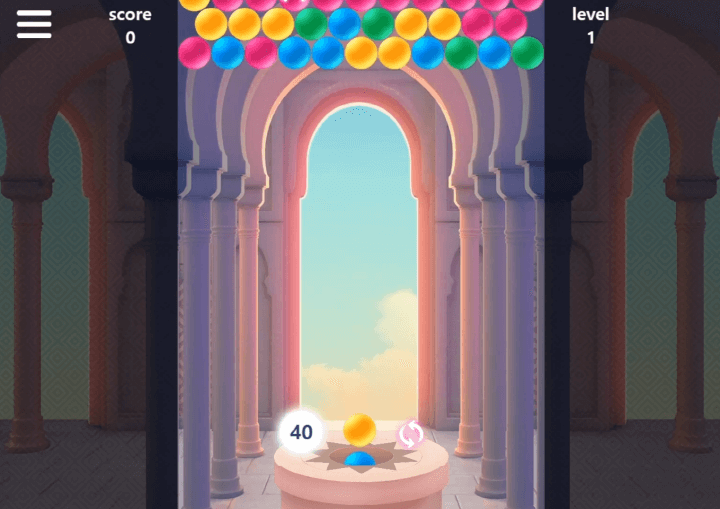같은색공맞추기-버블슈터-슈팅게임-시작-화면