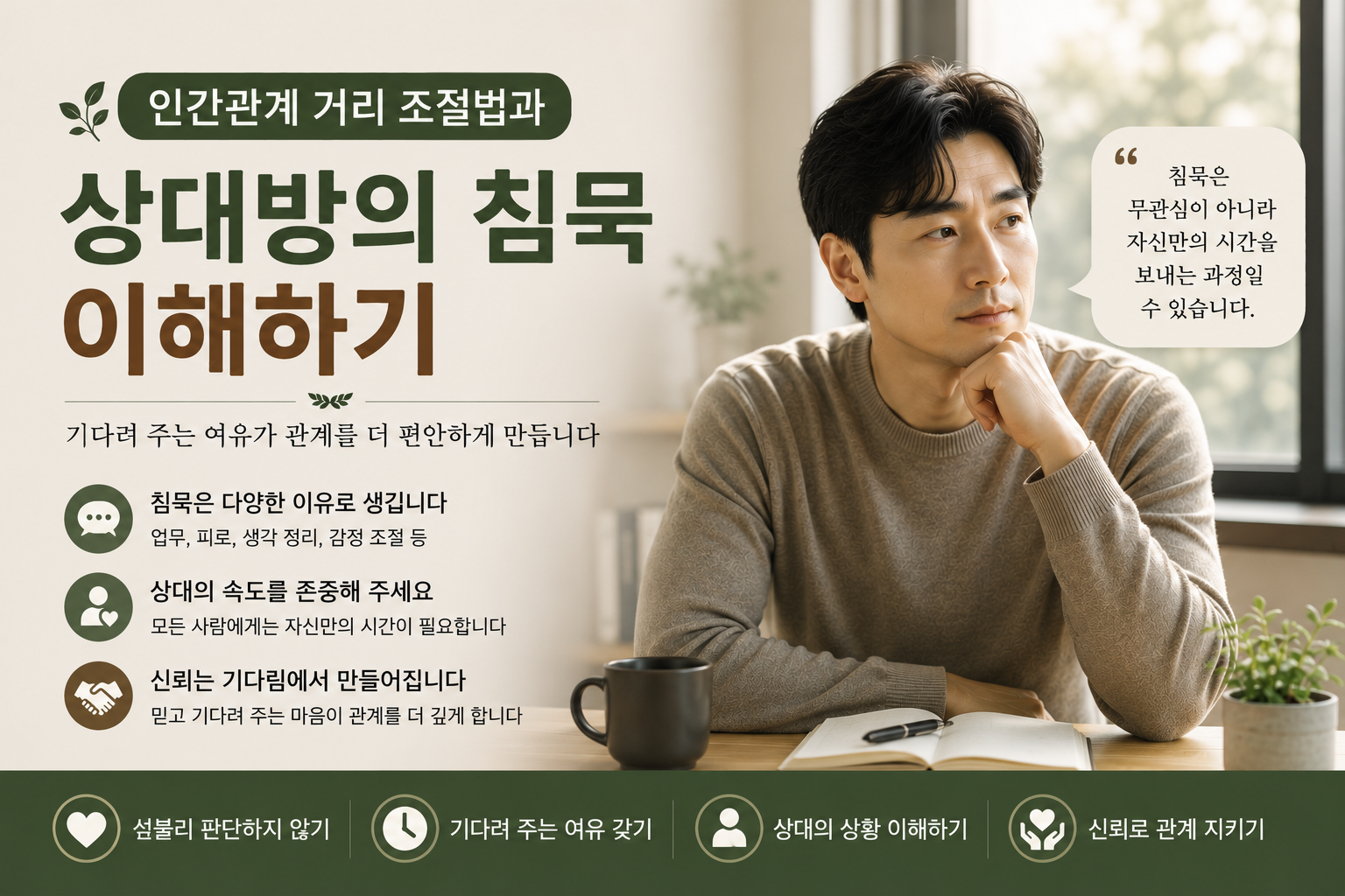 인간관계 거리 조절법과 상대방의 침묵 이해하기