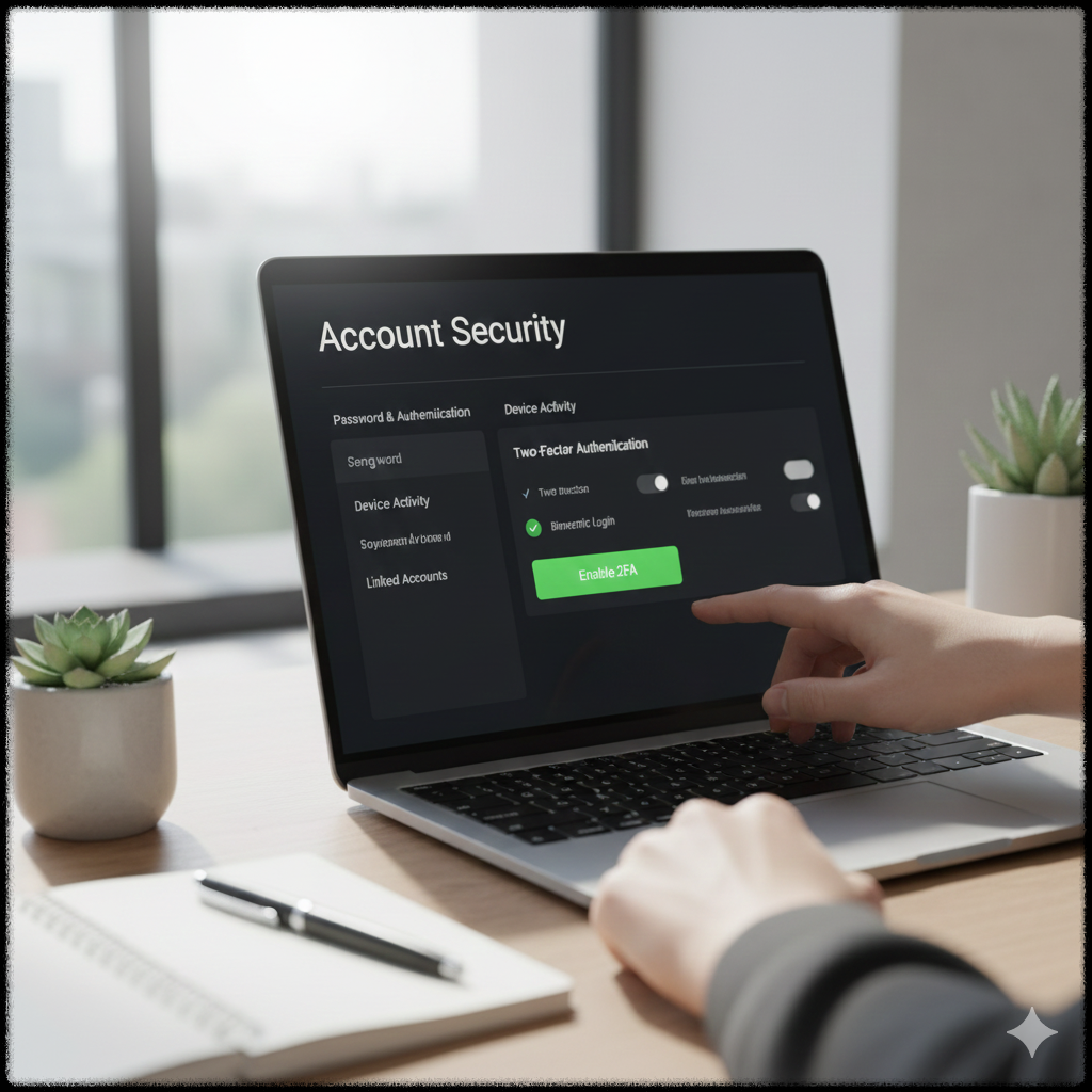 보안 설정을 점검하는 사용자