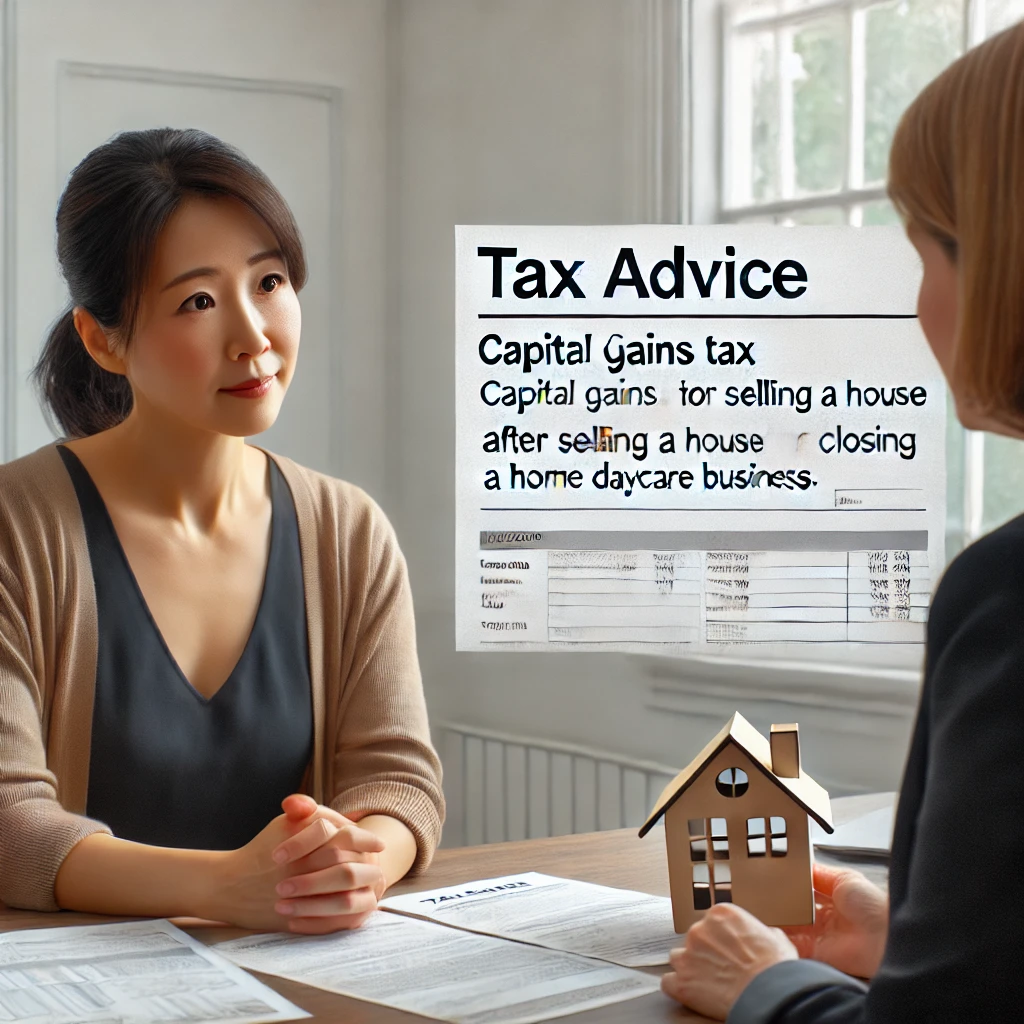 전문가와 세금 상담하는 중년 여성