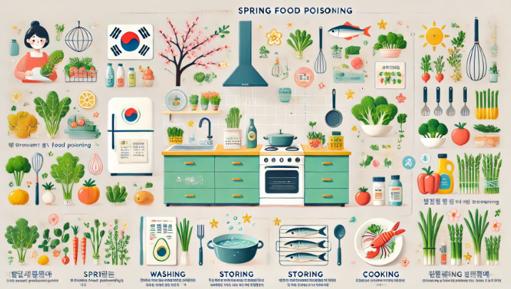 봄철 식중독 예방 음식 관리법 관련 이미지