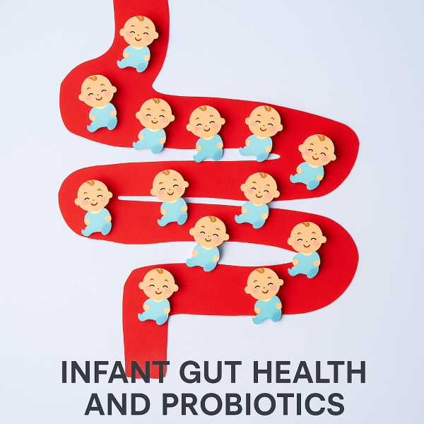 빨가 장 모양 일러스트 안에 웃고 있는 미니 아기 캐릭터들이 들어 있는 모습