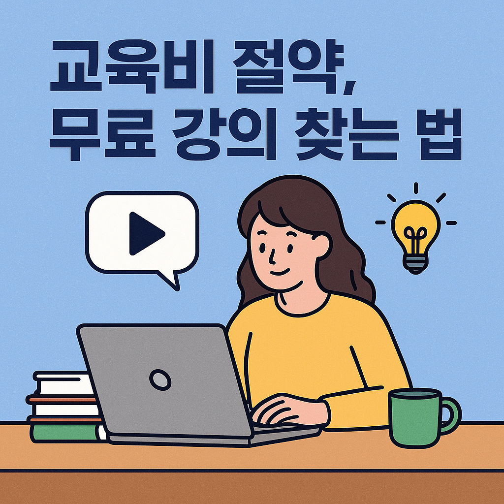 교육비 절약, 무료 강의 찾는 법