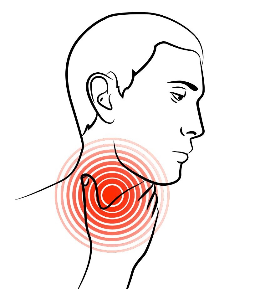 목 아픈 남자 이미지