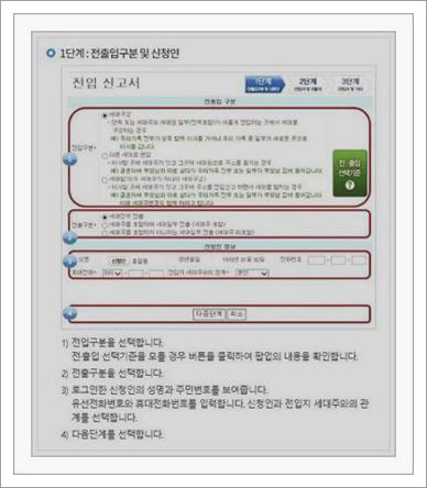 인터넷으로 전입신고
