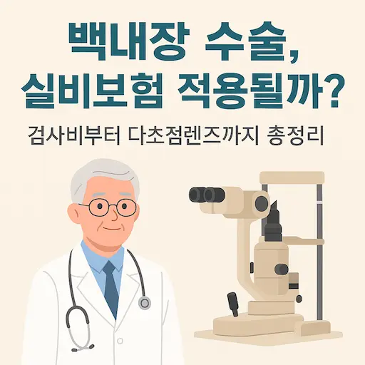 백내장 수술 실비 적용 항목, 다초점렌즈까지 한눈에 정리해봤어요!