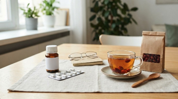 산수유 효능 섭취량 조절 장면