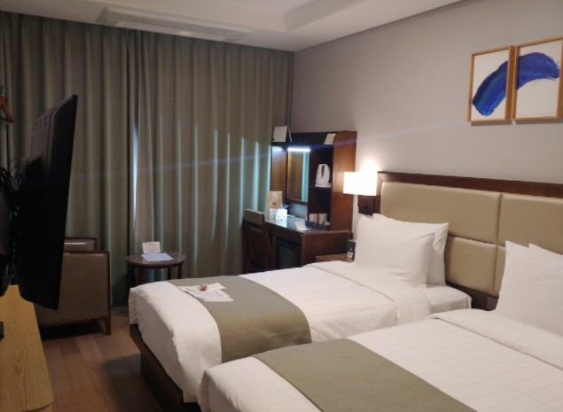 부산 남포동 자갈치시장 스탠포드인 호텔 스탠다드 트윈룸