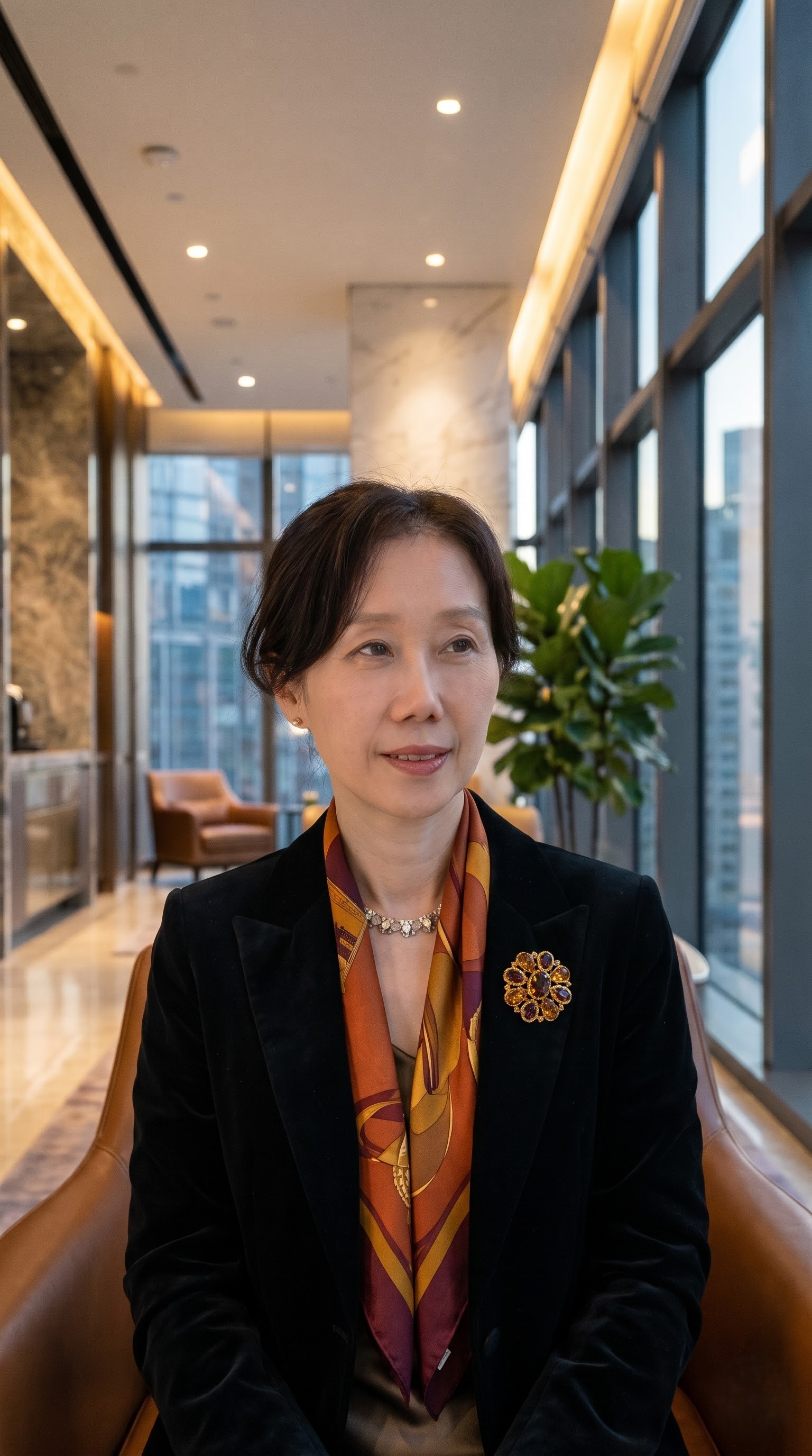 브로치와 스카프 등 포인트 액세서리로 가을 룩을 완성하는 모습

내용: 전체를 바꾸지 말고 포인트 하나만 바꾸세요. 브로치 하나, 스카프 하나가 룩의 격을 바꿉니다.