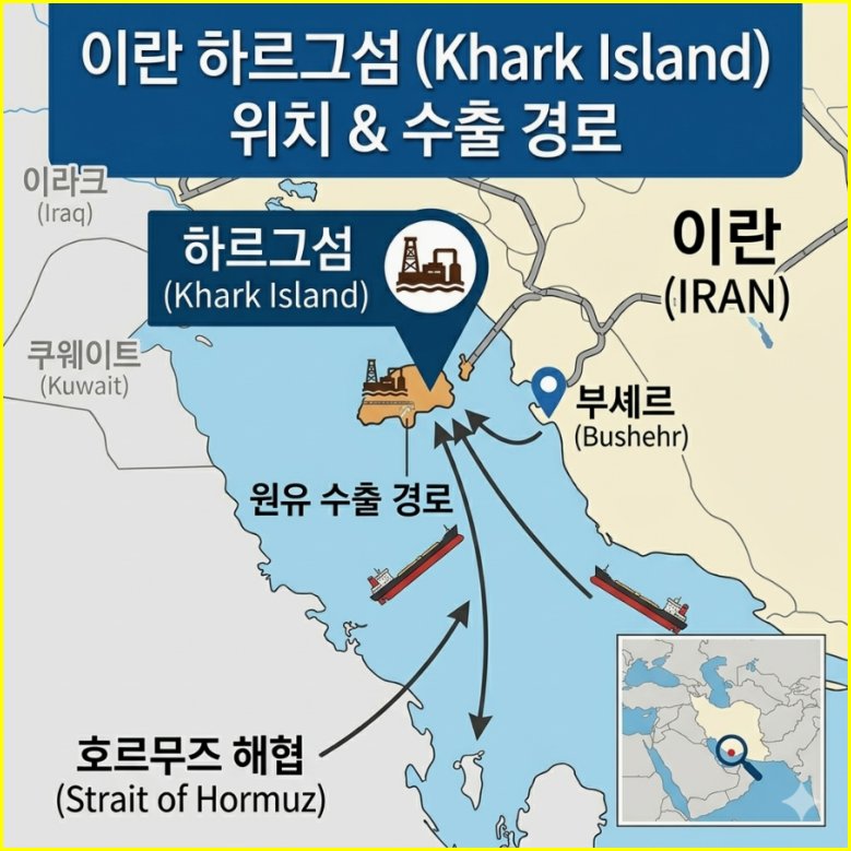 미국 하르그섬 공격 이유 및 위치 총정리